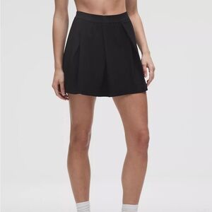 Angled-Pleat High-Rise Tennis Skirt